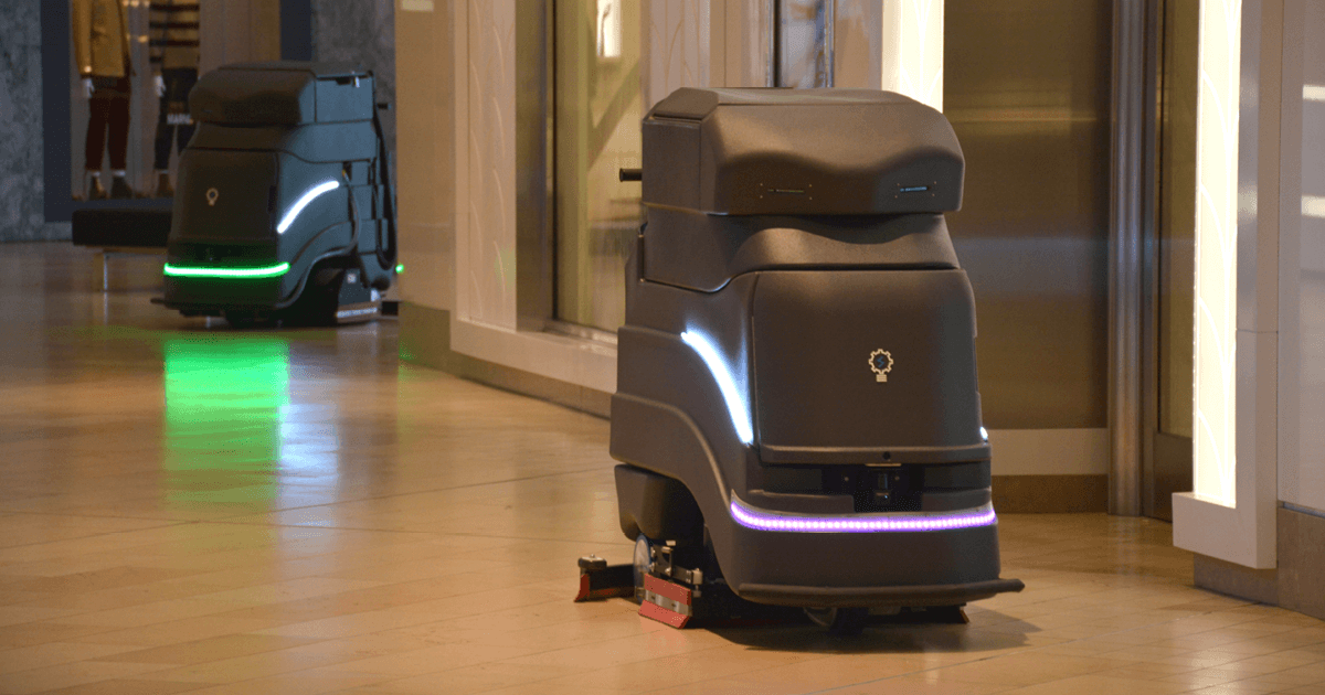Vaskeroboter Norge | Robotgulvvask for butikker, kjøpesentre og industri floor scrubbing robot